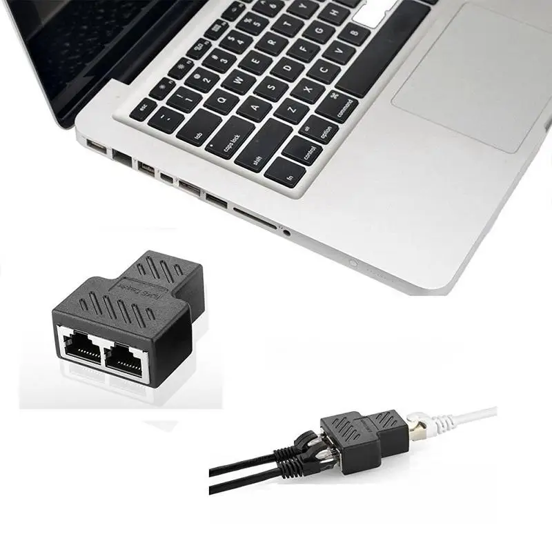 Разветвитель RJ45 от 1 до 2 адаптер с двумя гнездовыми портами CAT 5/CAT 6 | Электроника