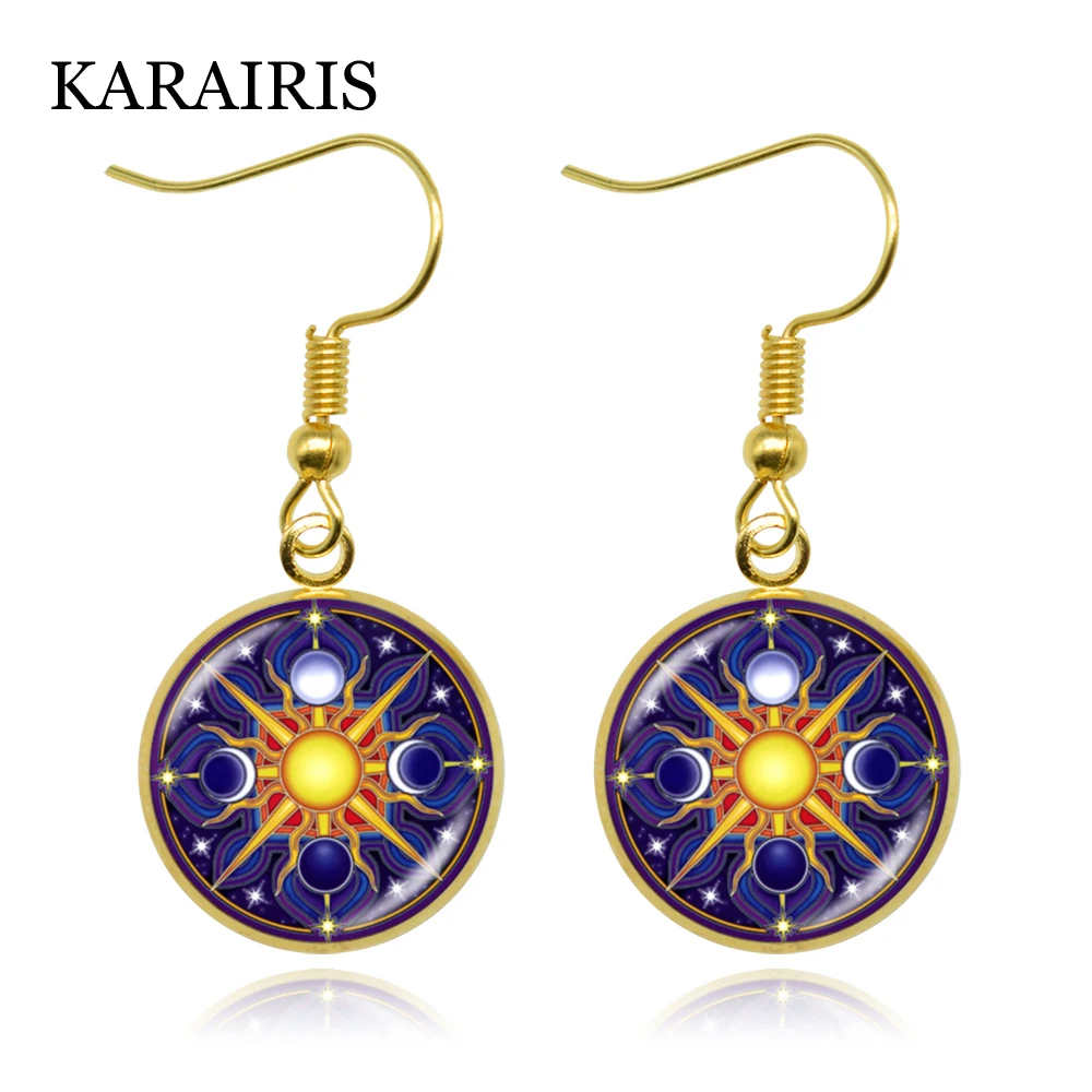 KARAIRIS 2020 милое ожерелье с подвеской в виде солнца Бога и Луны подвеска галактика
