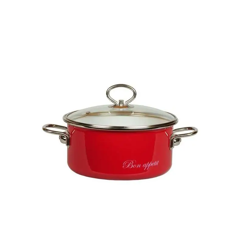 Pan VITROSS Bon Appetit 5 L with glass cover Cherry |