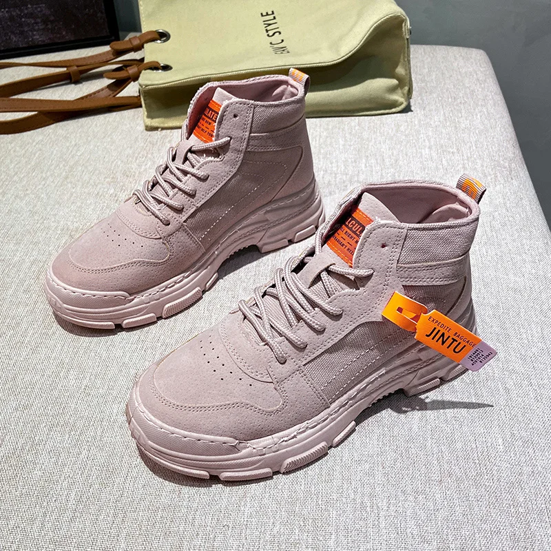 

Casual Women Breathable Ankle Short Boots Autumn Lace up Platform Martin Boots Botas De Mujer