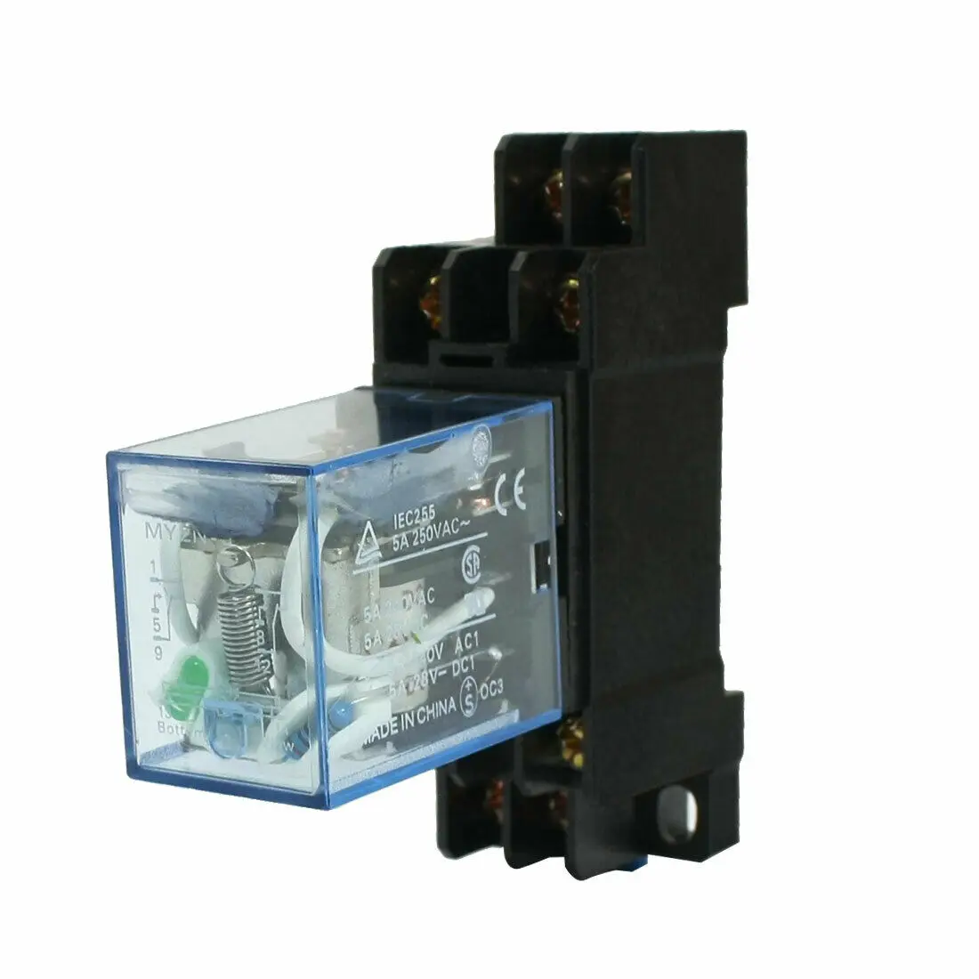 

MY2N-J с источником питания от постоянного тока, 6V катушки зеленый светодиодный Мощность РЕЛЕ 8 шпильки DPDT 2NO 2NC w база