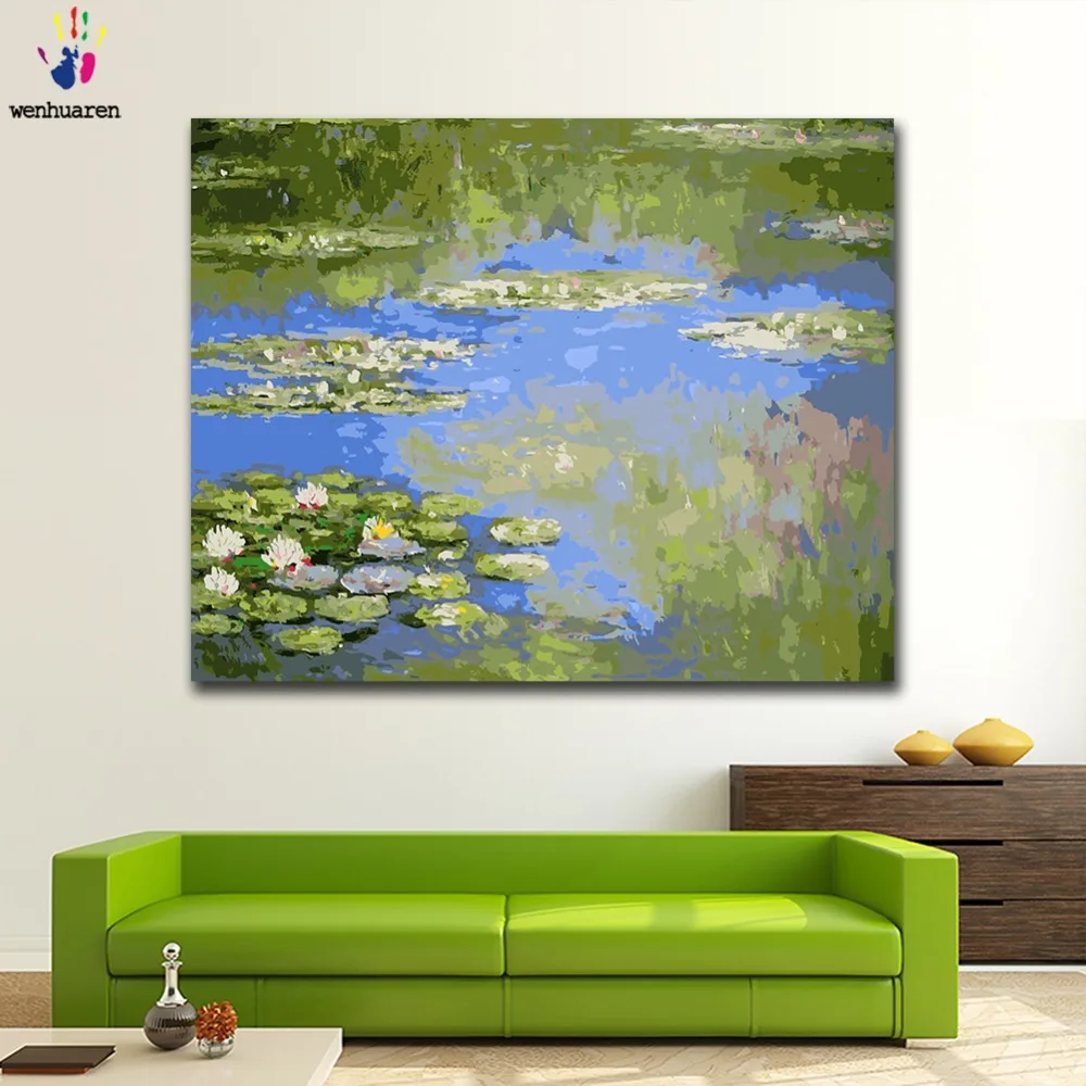 DIY картинки для раскраски по номерам с цветами мостик монета в Японии картина