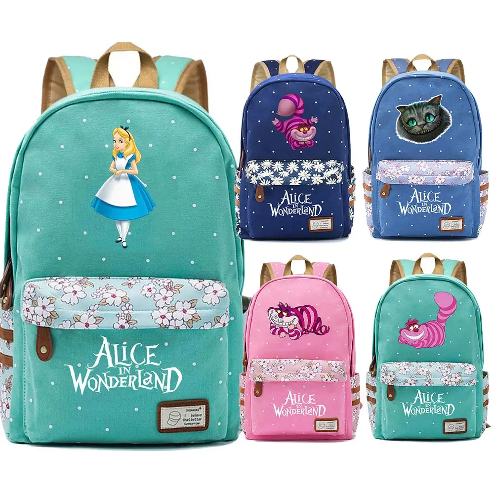 Женский тканевый рюкзак F4601 школьный ранец для девочек и подростков с милым