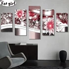 5 панельных вышивок крестиком 5d сделай сам, алмазная картина с цветами, мозаичная вышивка, квадратные круглые алмазы, подарки ручной работы