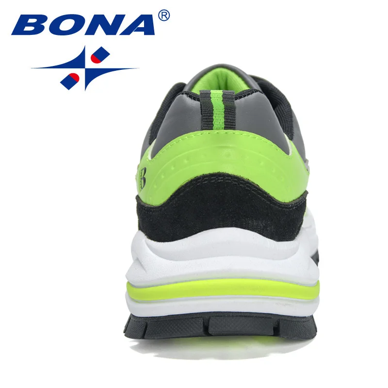 BONA 2021 New Designers Popular Sneakers Men Casual Shoes Light Classic Action Leather Running Shoes Man Athletic Footwear Male