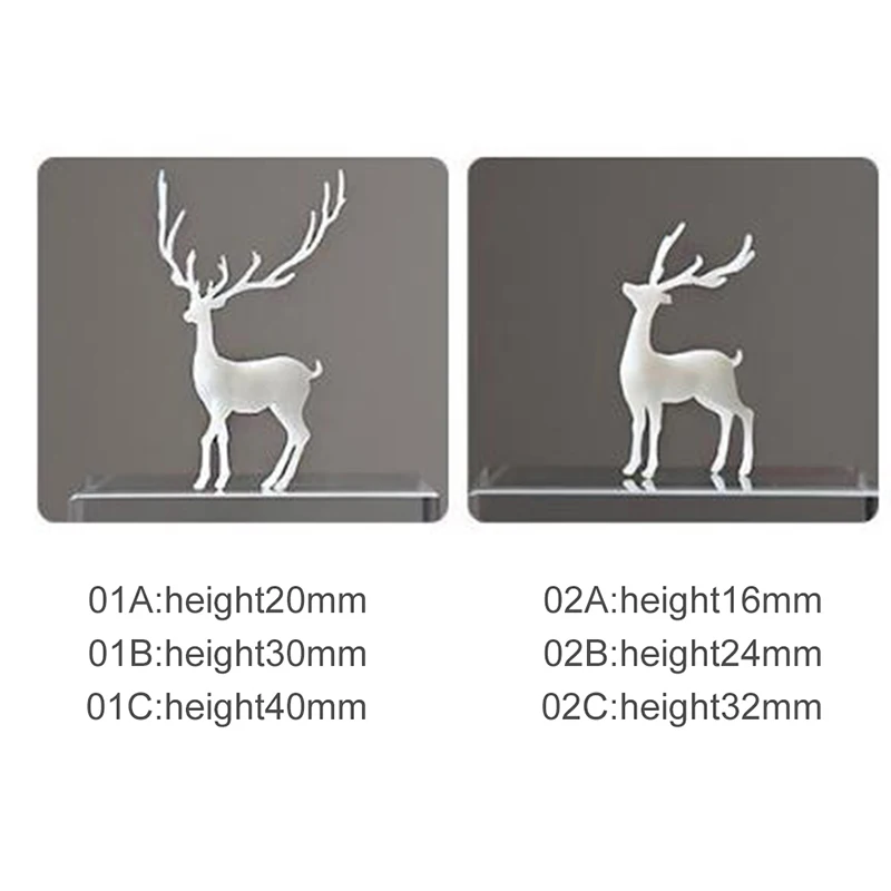 

3D Three-dimensional Forest Micro-landscape Accessories Crystal Epoxy Glue DIY Filler Decoration Elk Deer Model