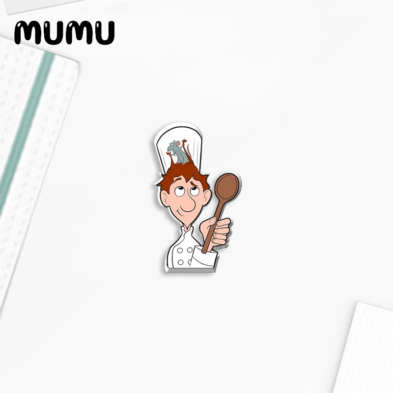 Новинка 2021 булавка для лацкана с Рататуй Акриловые броши фотографий ручная