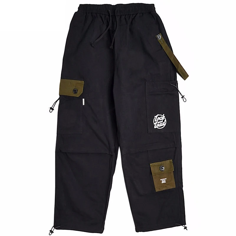 

Men Harajuku Harem Pants Hip Hip Cargo Pants Streetwear Baggy Joggers Trousers Casual Tactical Pants Pockets Track Pants Green