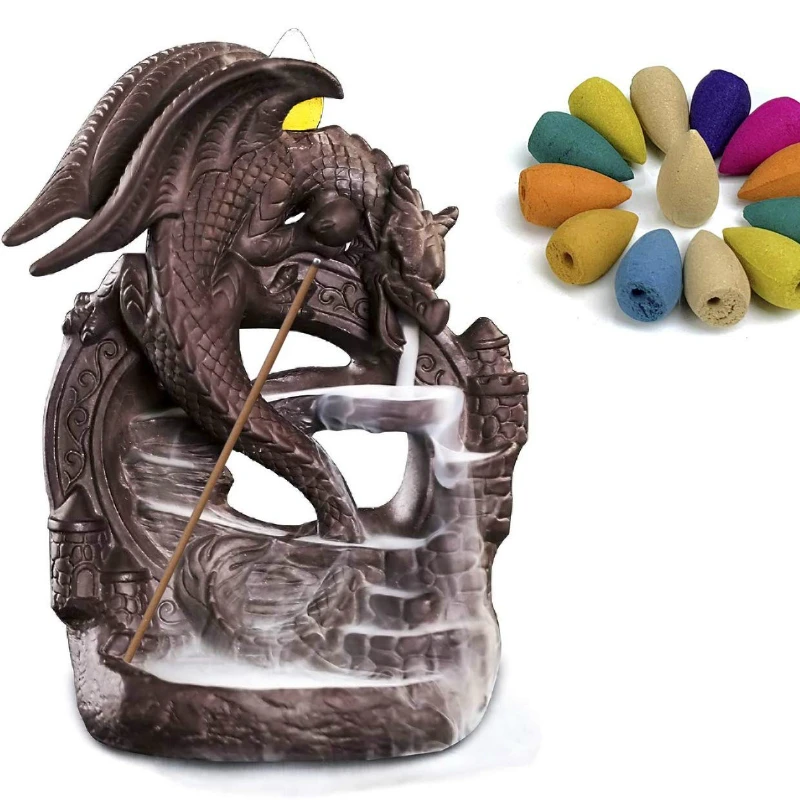 Курильница для благовоний пожелание летающего динозавра подставка Водопад