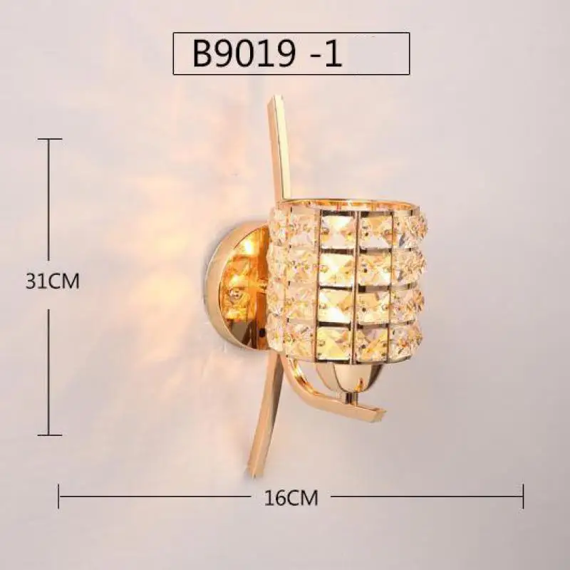 Simple Modern Wall Light Single Head K9 Crystal Lamp Creative Art Bedside Mirror Headlamp Bedroom Lighting | Лампы и освещение