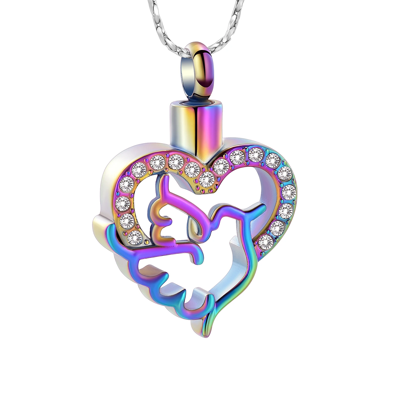 

Pigeon Cremation Jewelry for Ashes Memorial Urns Pendant Stainless Steel Keepsake Jewelry Funeral Necklace for Pet/Human