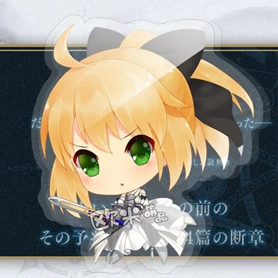 

Fate Grand Order Game Movie Keychain Cartoon Figure Stand Up Surrounding Keyring Role Play Gift Bag Backpack Car Key Pendant Hot