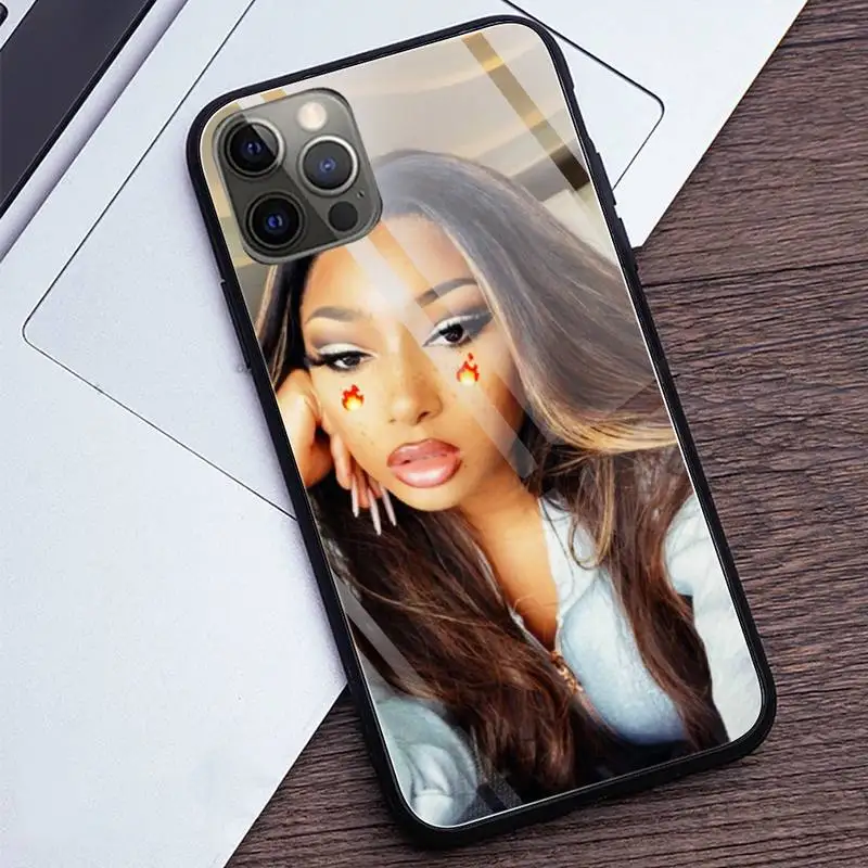 

Megan thee stallion Rapper Phone Cases Tempered Glass For iPhone 12 Pro Max Mini 11 Pro XR XS MAX 8 X 7 6S 6 Plus SE 2020 case