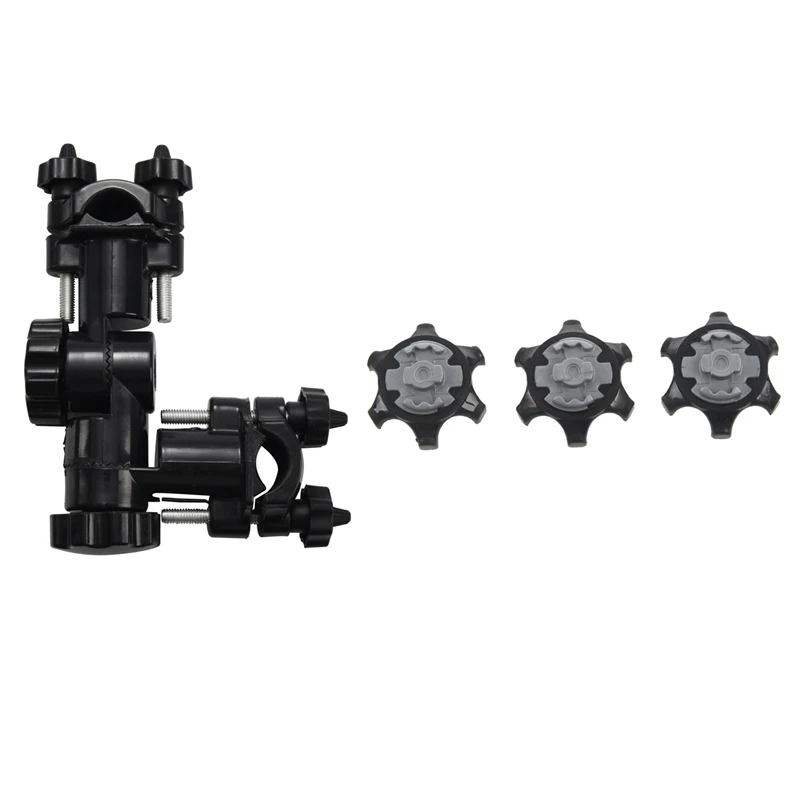 

14 Pcs Golf Spikes Studs Pins & 1 Pcs Fishing Universal Umbrella Stand Fishing Chair Stand