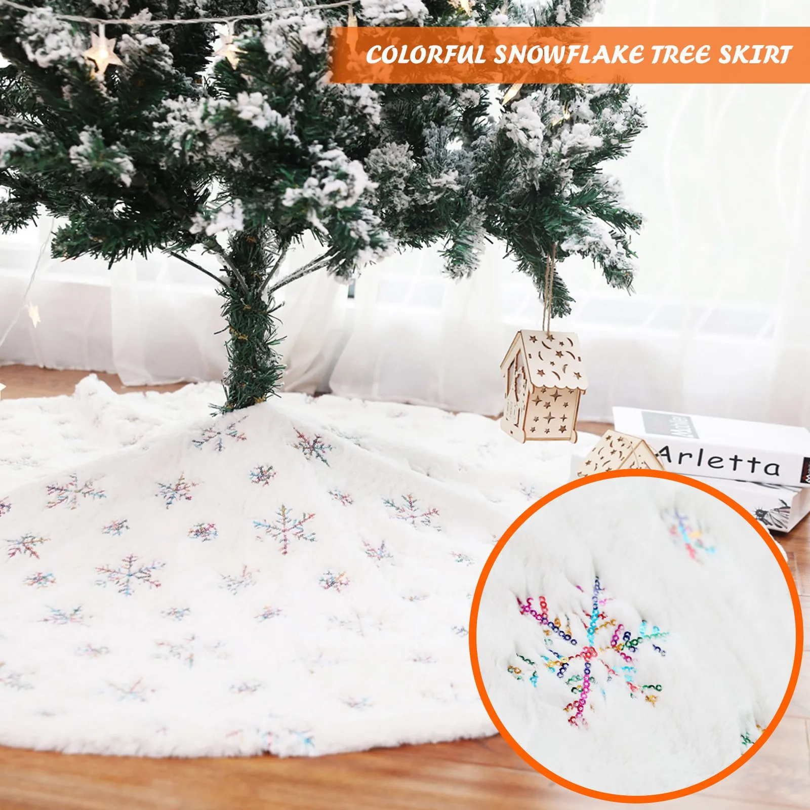 

Юбка в виде рождественской елки с оленем, плюшевый ковер из искусственного меха для рождественской елки, украшения для рождественской елки,...