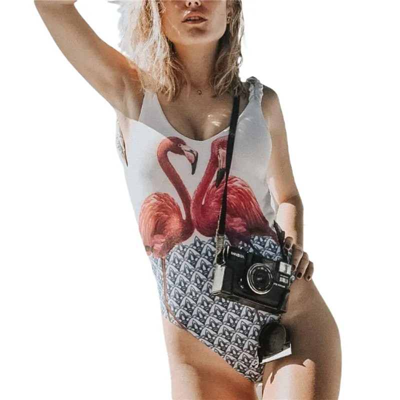 

Women's Swimsuit Sexy Cartoon Print Sleeveless Backless Bodysuit Suit for Swimming Beach Vacation