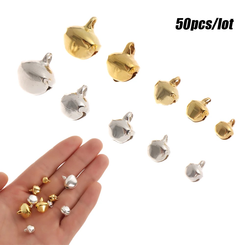 50Pcs Jingle Bells Aluminum Loose Beads Small For Festival Party Decoration/Christmas Tree Decoration/DIY Crafts Accessories Hot | Дом и сад