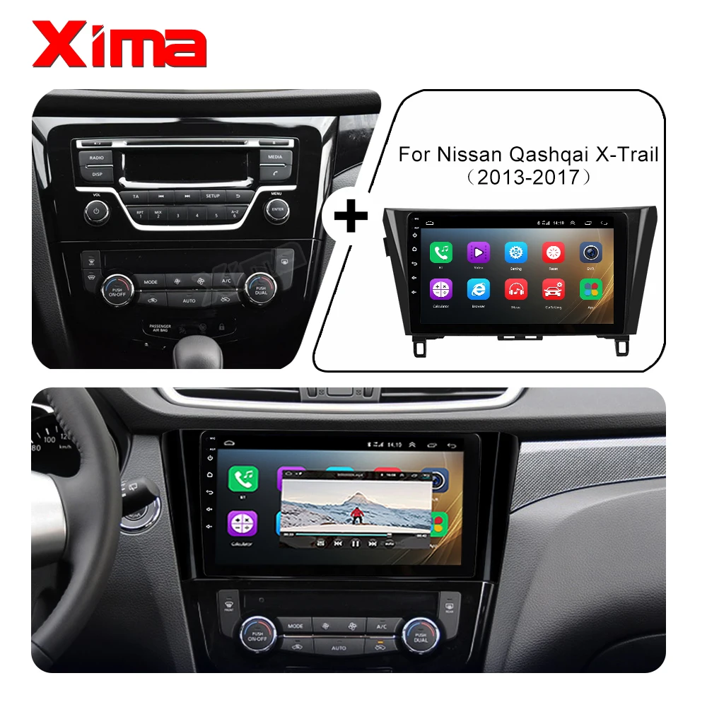 Автомагнитола XIMA 2 Din мультимедийный Видеоплейер на Android 9 0 для Nissan Qashqai X-Trail xtrail 3 T32