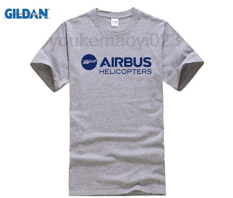 Airbus вертолеты логотип 2014 Футболка Топ из чистого хлопка мужская футболка новый
