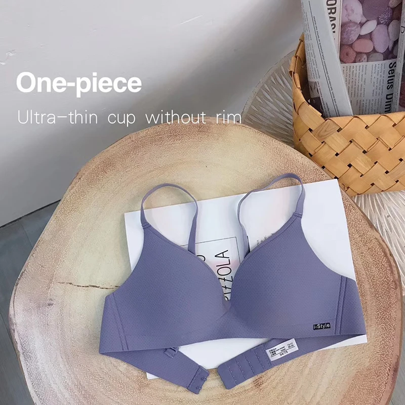 Бюстгальтер женский бесшовный из вискозы без косточек с эффектом пуш-ап | Женская