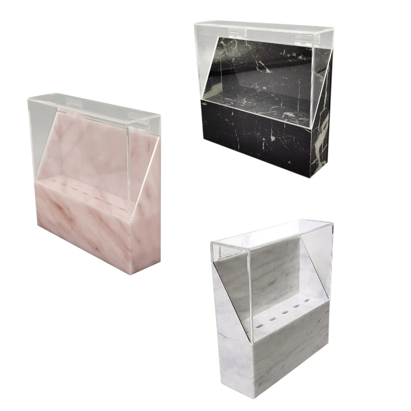 Marble Pattern 8Slots Tweezer Holder Beauty Tools Shelf Eyelash Extensions Supplies Storage | Дом и сад