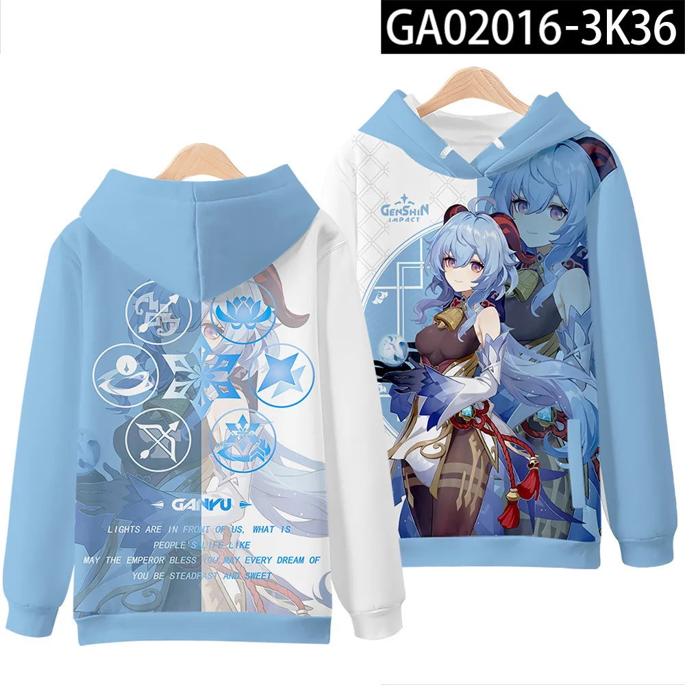 

Милые толстовки с аниме, новинка, креативный спортивный костюм Genshin Impact Man для женщин и мальчиков, девочек, детей, детские осенне-зимние топы ...