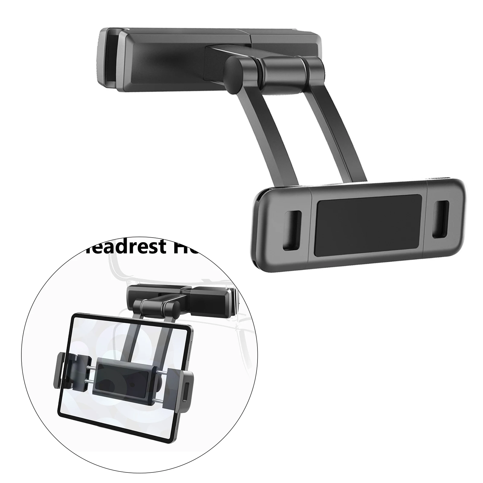

Car Phone Holder Tablet Car Stand Seat Rear Headrest Mounting Bracket for 4.7-12.3" Phone Black