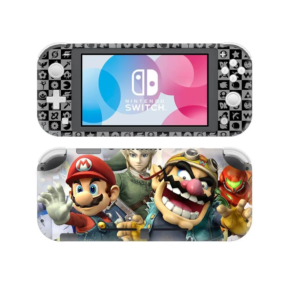Супер Smash Bros наклейка на кожу для Nintendo Switch Lite консоль и контроллер протектор Joy-con