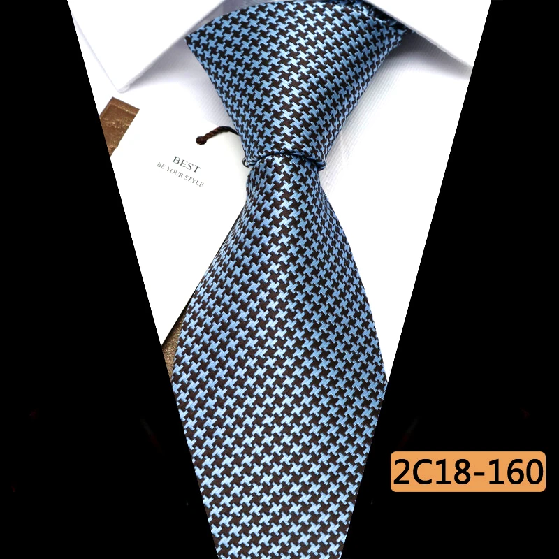 YISHLINE 8CM Men Tie Fashion Classic Business Necktie Mens Casual Ties Wedding Party Designer Corbatas Para Hombre Gift | Аксессуары для