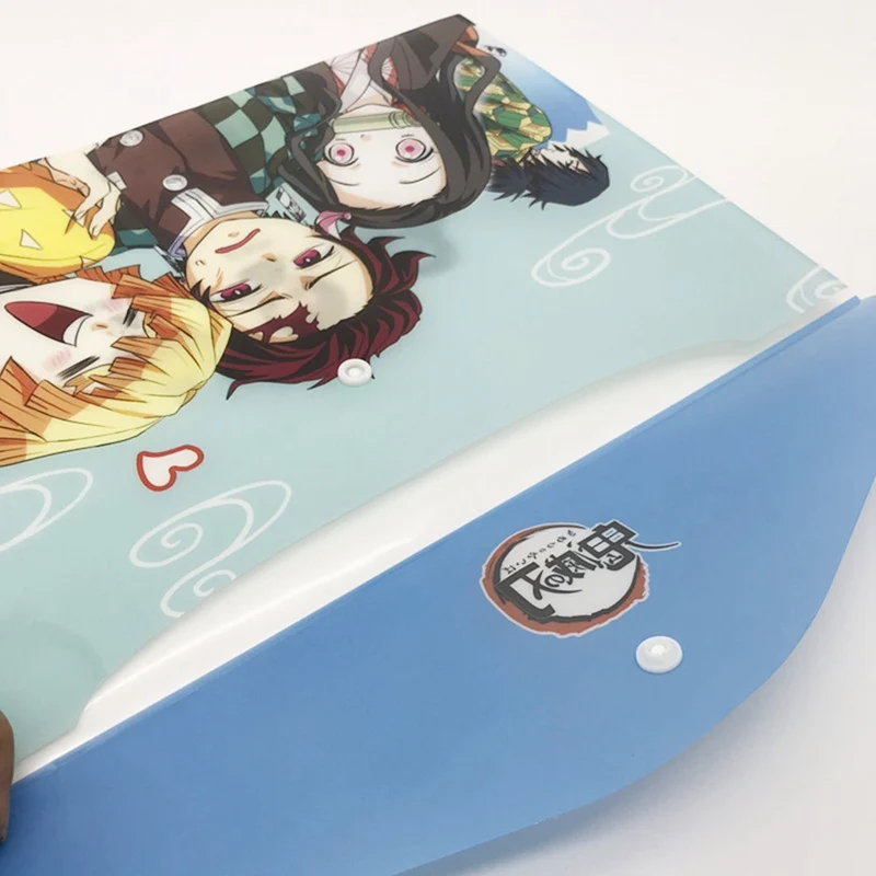 

Anime Demon Slayer Kimetsu No Yaiba Kamado Tanjirou A4 Storage File Folder PVC School Office Paper Document Holder L Shape