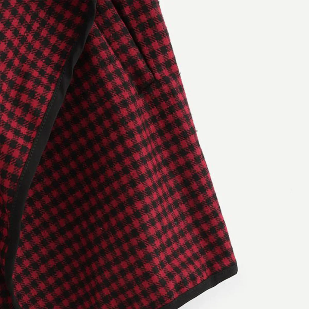 Chamsgend/Модная куртка жилет в клетку с открытым передом сезон осень зима