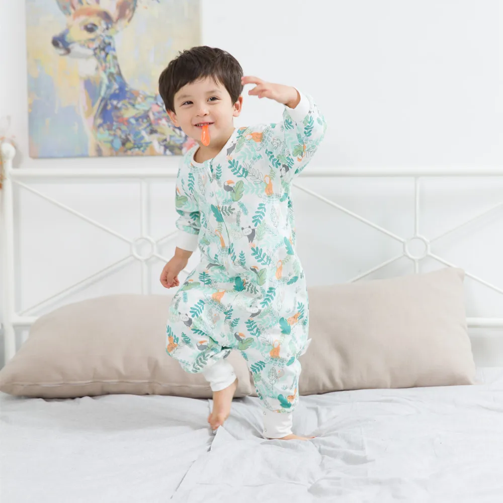 Спальный мешок для малышей на весну и осень детский комбинезон спальный из