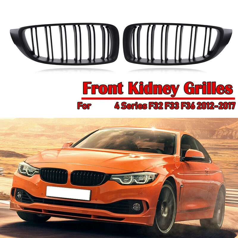 

Front Center Kidney Grille Grill For-BMW 4 Series 2013- 428I 430I 435I 440I F32 F33 F36 F80 F82 F83 (Matte Black)