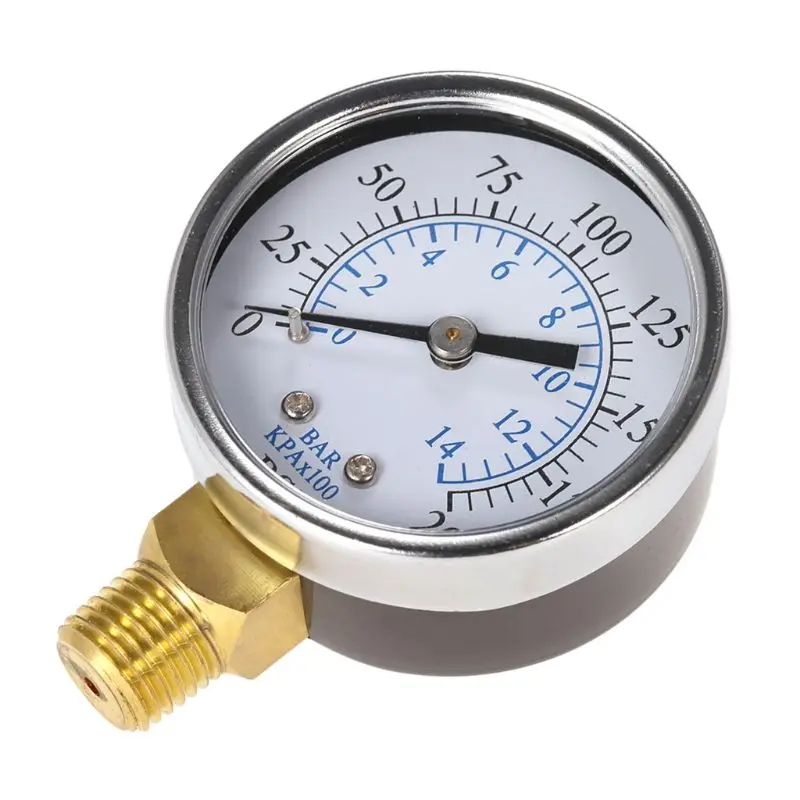 0 14 бар воздушный масляный манометр 1/4 &quotNPT 200PSI Манометр Боковое