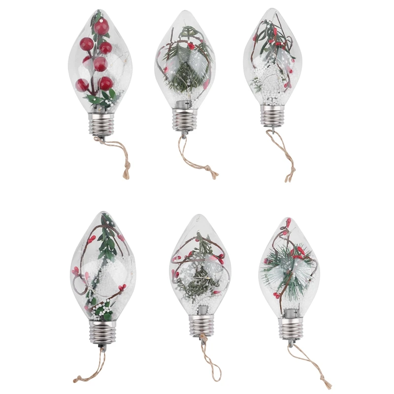 

Christmas Tree Pendant Home Plastic Clear Ornaments Xmas Elf Ball Tree Garden Decoration Hanging Balls Kids Gifts