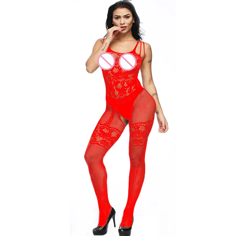 С открытым шаговым швом сеточное обтягивающий сексуальный костюм Для женщин