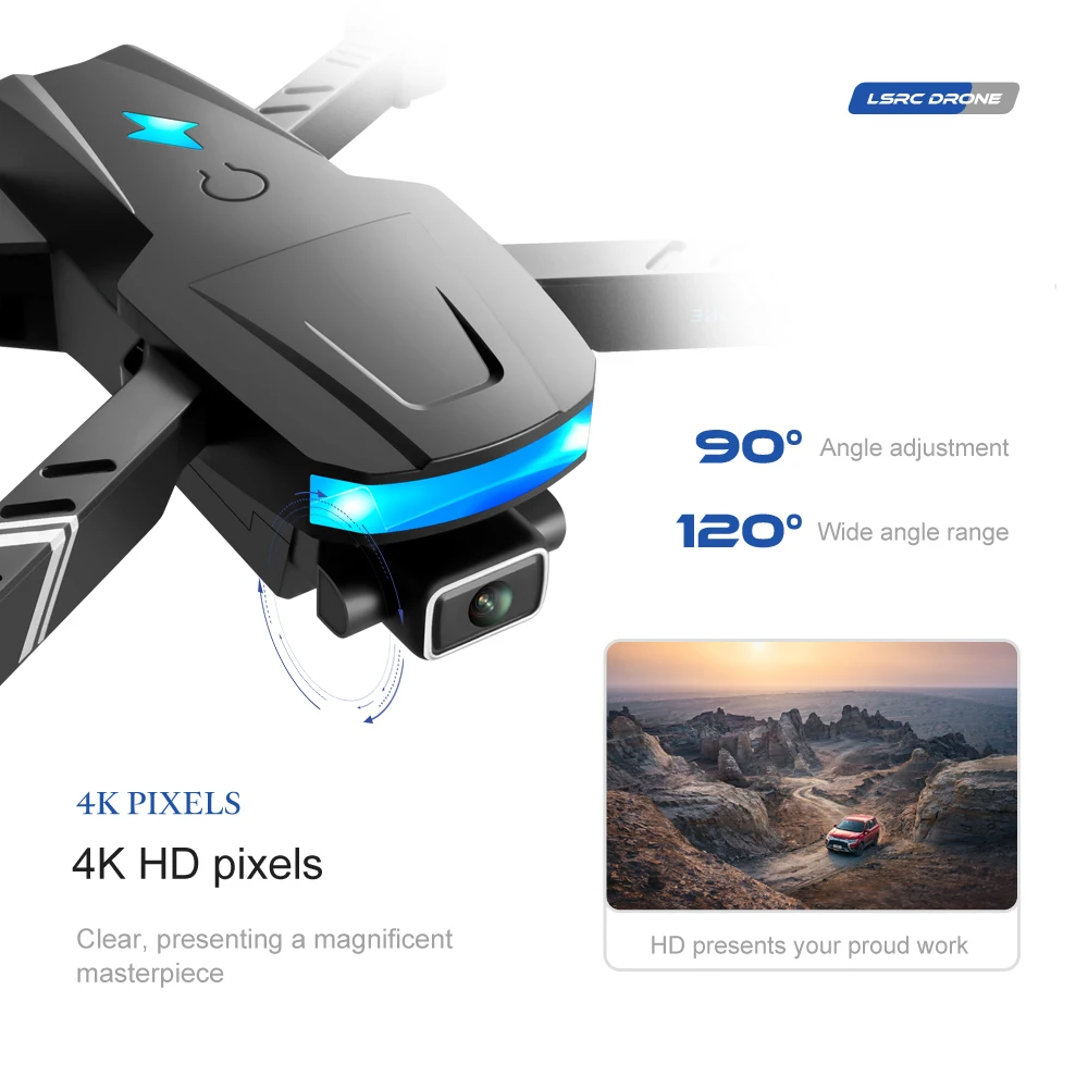 Новинка LS878 мини-Дрон 4K профессиональный HD широкоугольная двойная камера FPV режим