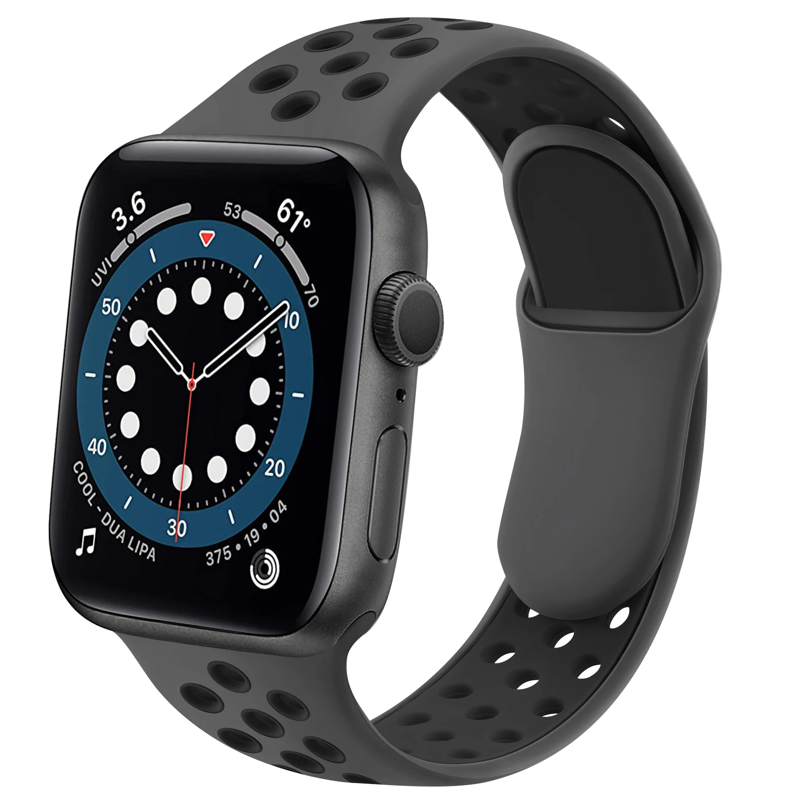 Silicone Watch Band Bracelet For Apple Sport Watch 41mm 45mm 38mm 42mm Strap Breathable Wristband For iWatch Series 7 6 5 4 3 2