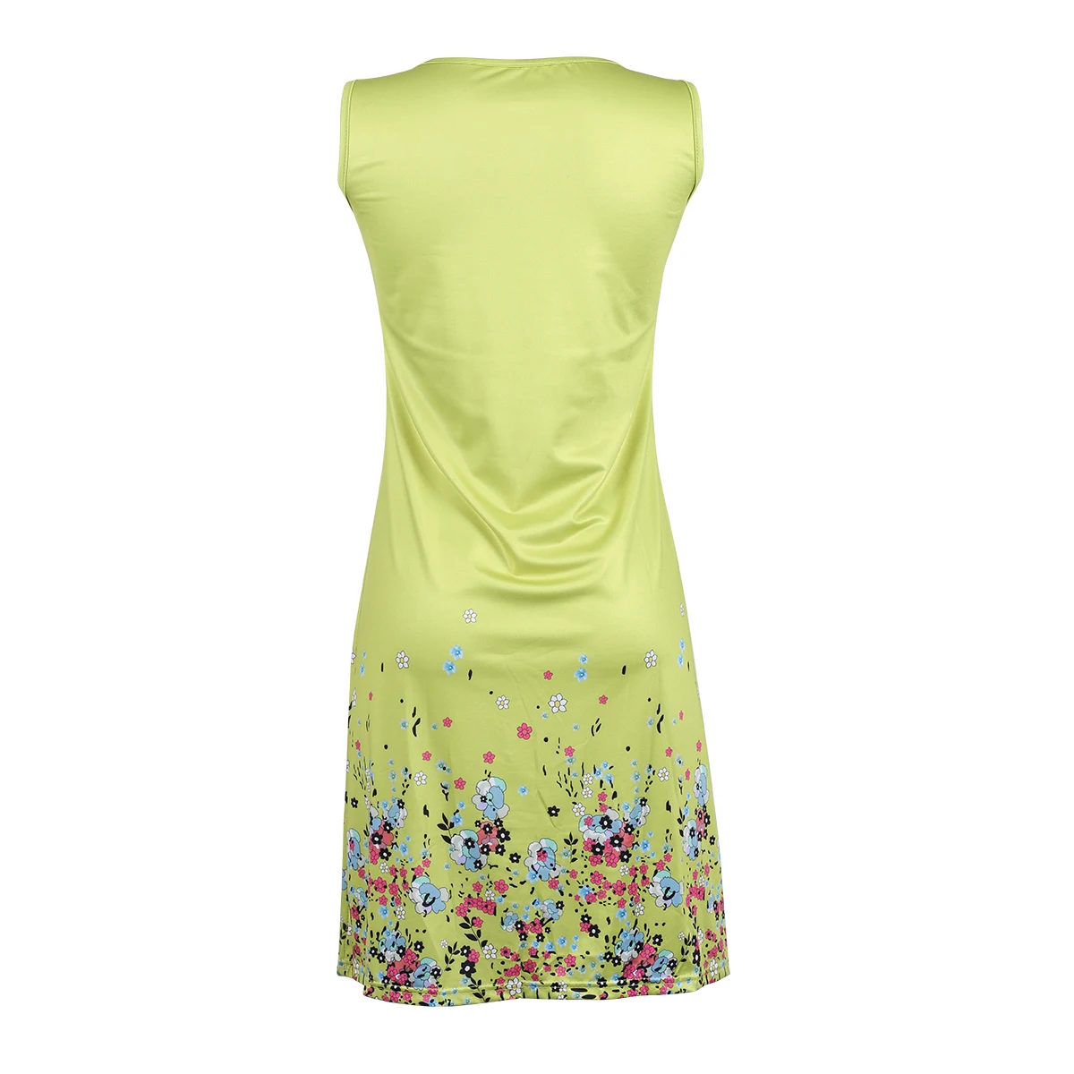 Женское Плиссированное Платье-туника средней длины с U-образным вырезом без