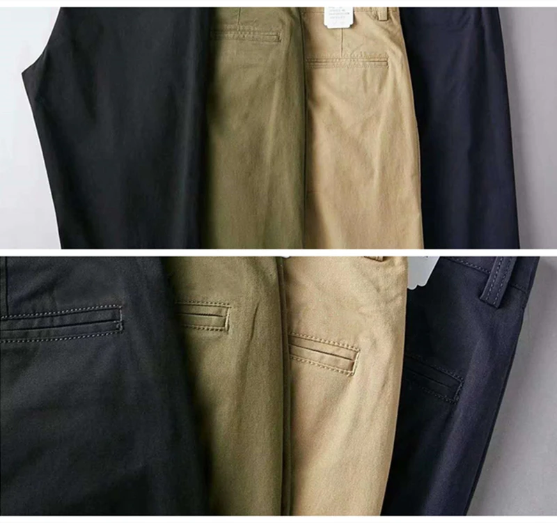 

High Quality Pure Color Crocodile Slim Fit Homme Pants Stretch Trousers Men's Business Classic Casual Clothes Fashion Long Pants