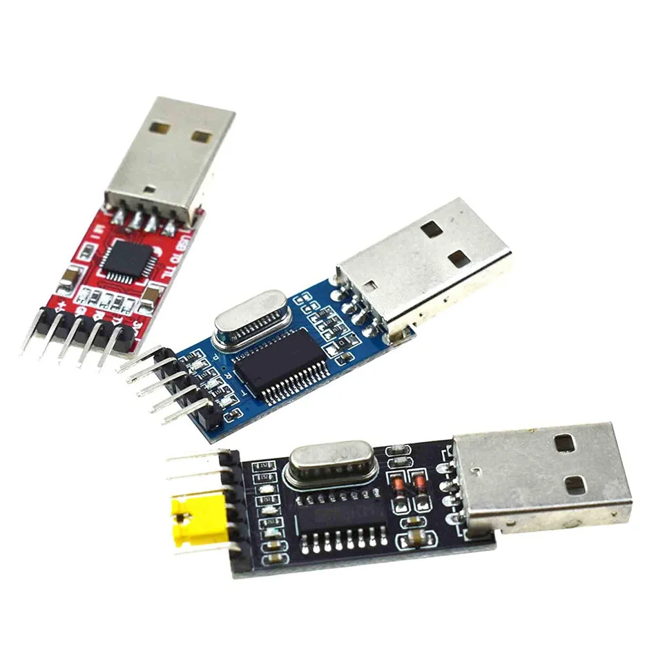 1pcs PL2303HX+1pcs CP2102+1pcs CH340G USB TO TTL для Arduino PL2303 CP2102 5PIN в UART модуле.
