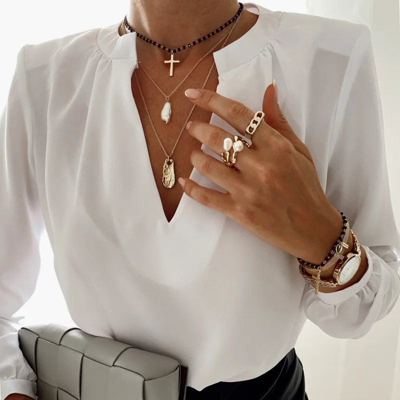 

Весенние однотонные осенние 2021 новая модная одежда с длинными рукавами и длинными рукавами, бесплатная доставка, женская обувь Offfice женские...