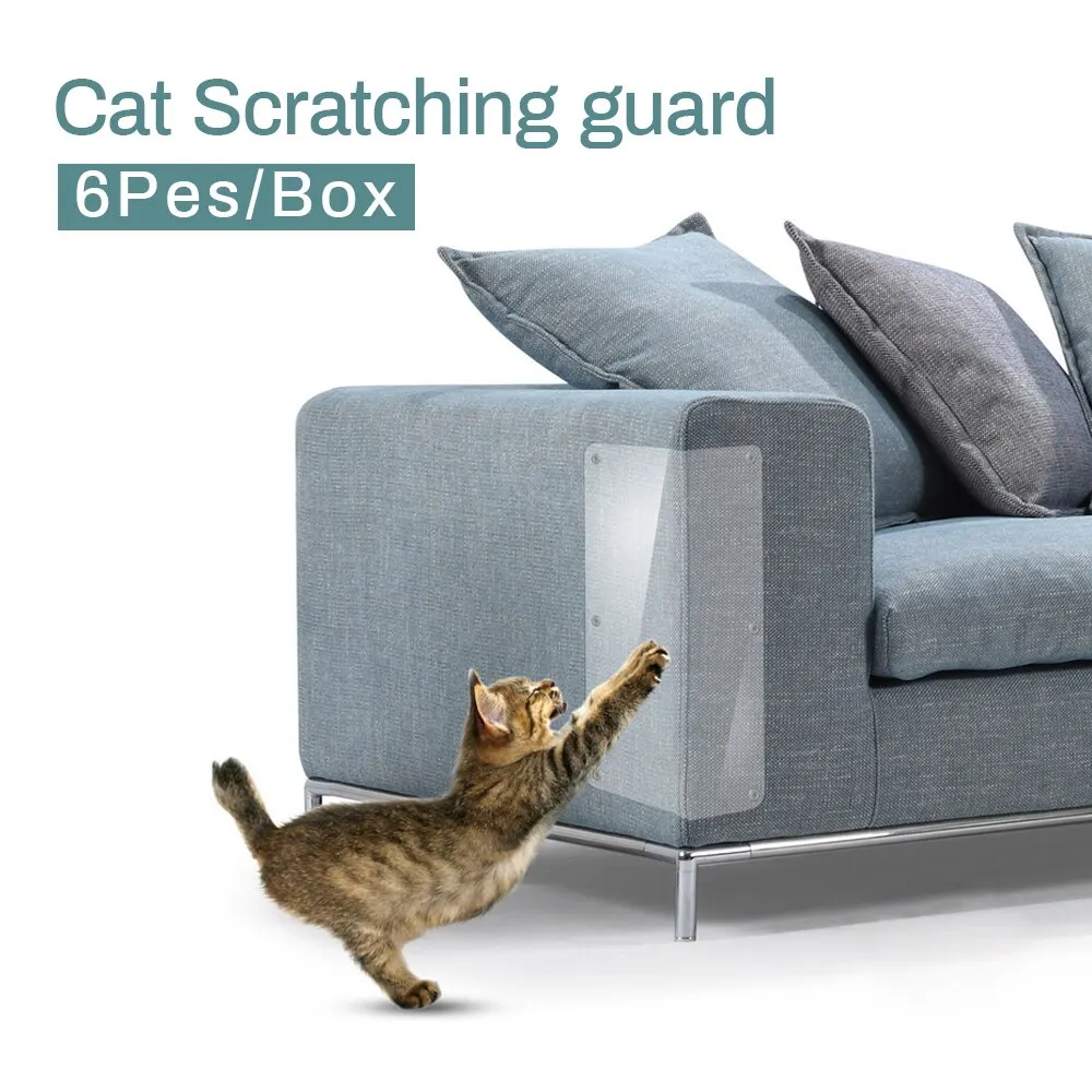 6 шт./компл. Анти-Царапины и когтеточки для кошек Стикеры s Guard самоклеящаяся