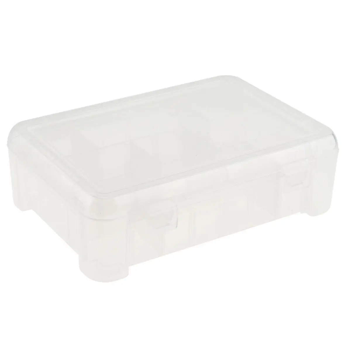 

7.8 Inch 9 Grid Transparent White PP Plastic Portable Multifunctional Parts Storage Tool Box with 195mm Length and 145mm Width