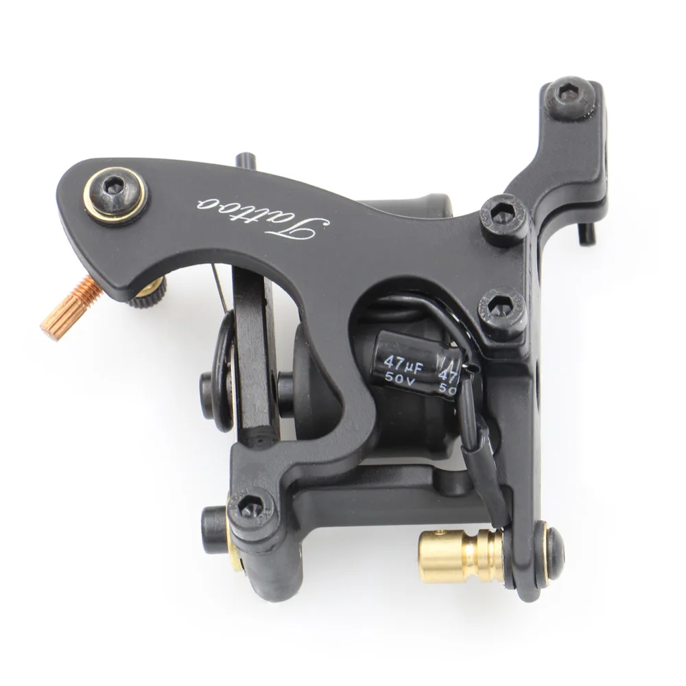 Тату-машинка с 10 катушками черные тату-пистолеты |