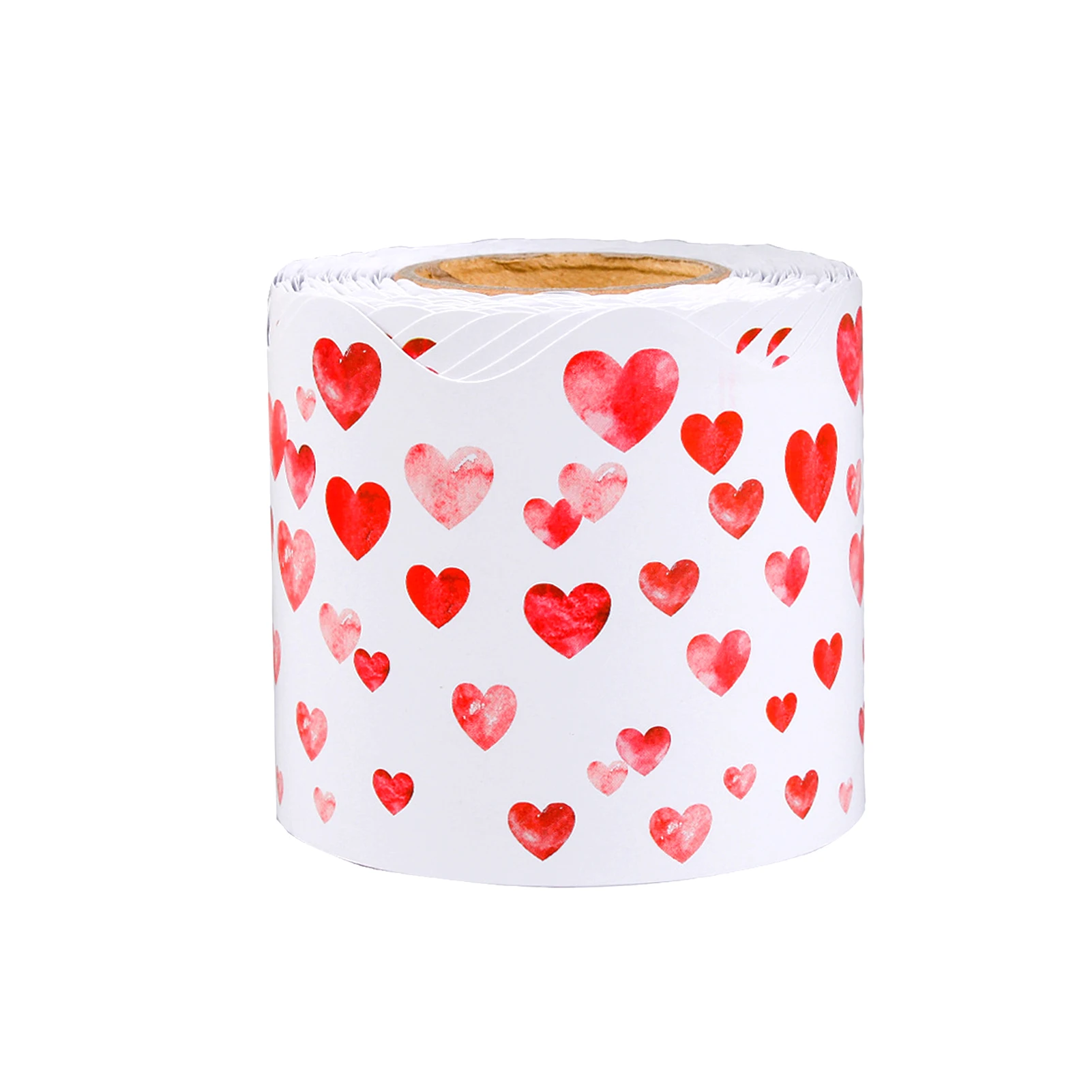 

Classroom Decoration Heart Print Nursery Fashion Durable Corrugated School Holiday DIY Bulletin Board Display Border Confetti