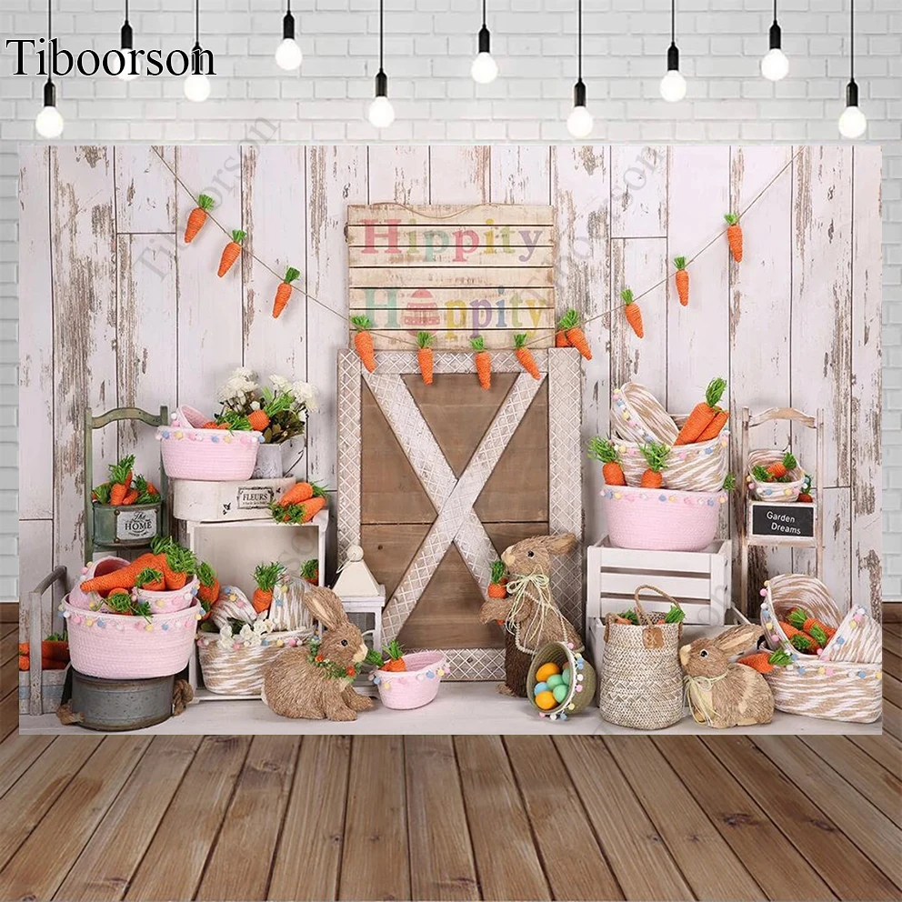 

Easter Spring Carrot Decoration Backdrop Photography Garden Bunny Eggs Newborn Baby Child Portrait Background Photo Studio
