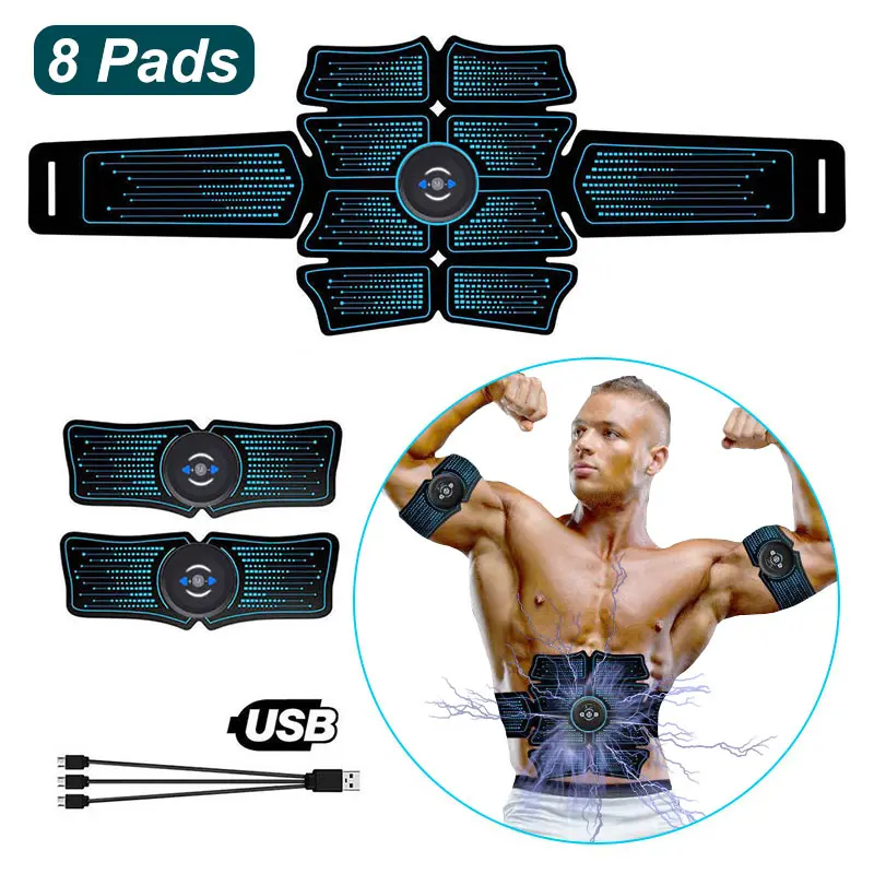 EMS стимулятор мышц живота тренажер USB ABS фитнес оборудование для мужчин и женщин