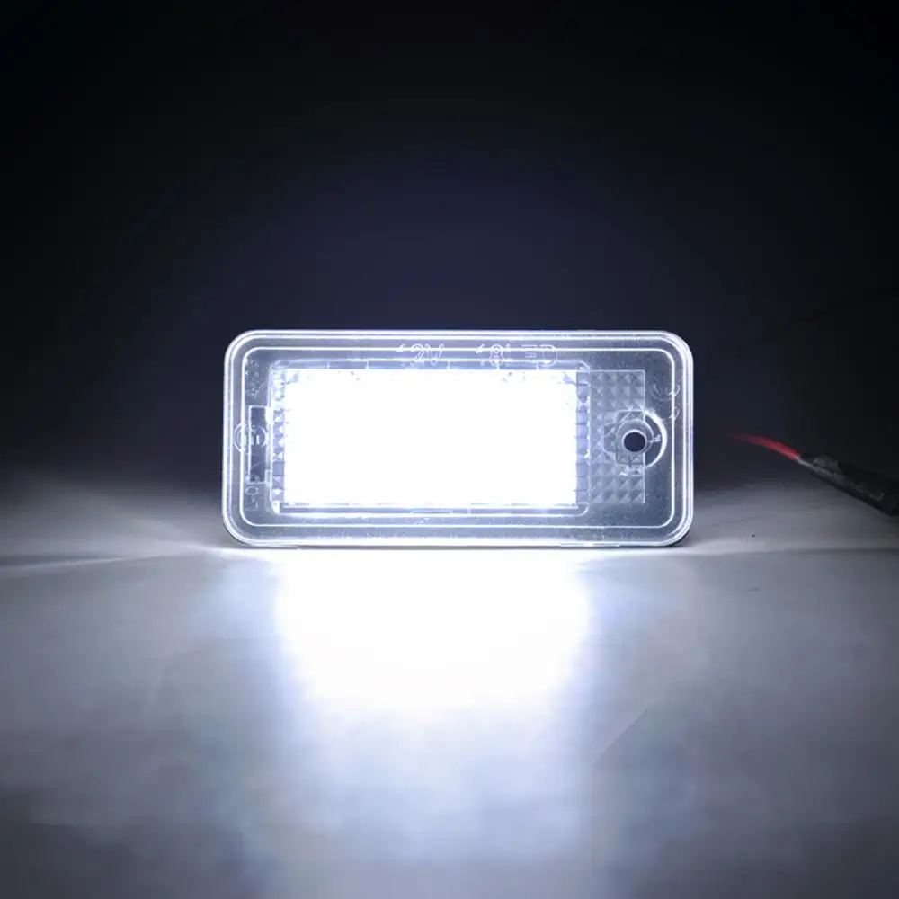 

For Audi A3 A4 RS4 A5 A6 A8 S5 Q7 Car Rear White LED License Plate Light Number Plate Lamp