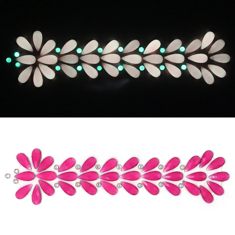 Фосфоресцирующий Кристалл лоб головной убор стикер волосы Драгоценности блеск тела с камнями, стразами блестящая Татуировка вспышка лицо Драгоценности Татуировки